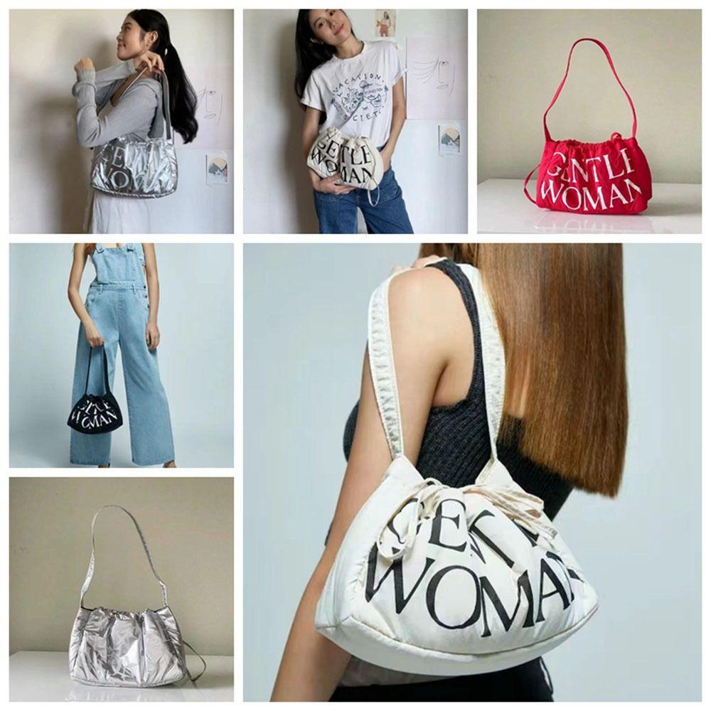 

GentleWoman GW Сумки для полупельменей Сумки-тоут с буквенным принтом Модные сумки на ремне для путешествий