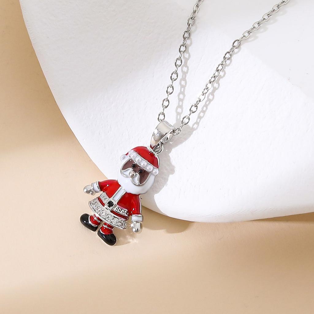 European Hot Sale Christmas Series Pendant Necklaces Light Luxury Gift TungstenCross Chain Necklaces