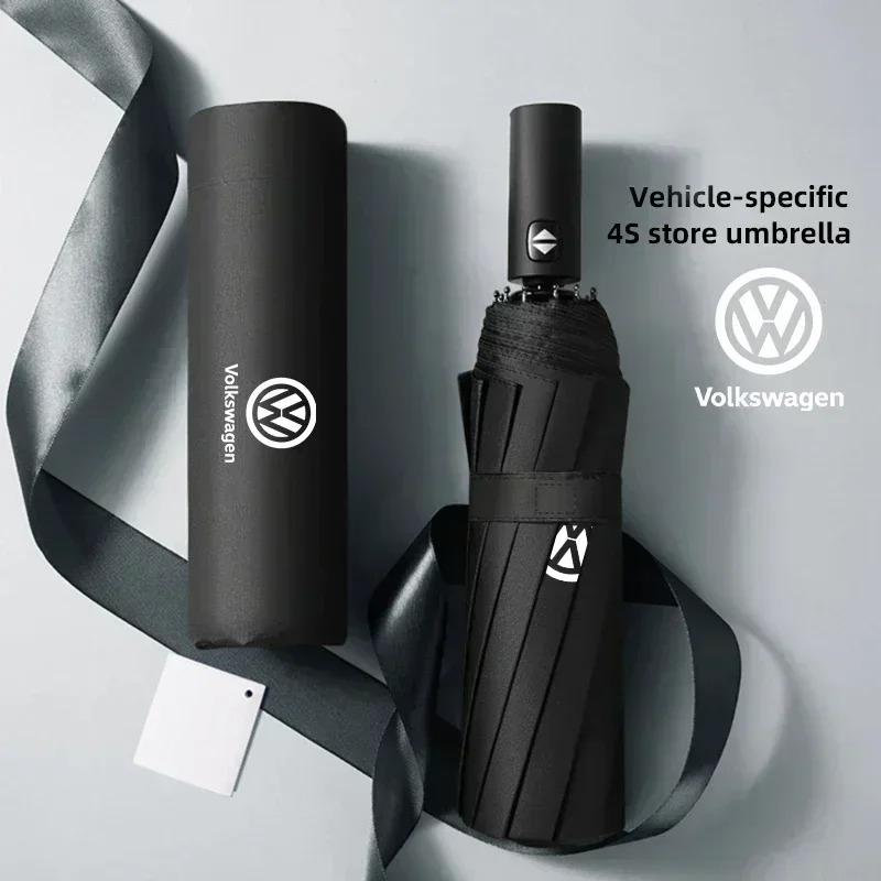 CGLWZ1 Car Automatic Folding Umbrella Portable Sunshade For VW GTI Polo Golf Passat Tiguan Arteon Touareg Taigo CC Jetta Beetle Sharan
