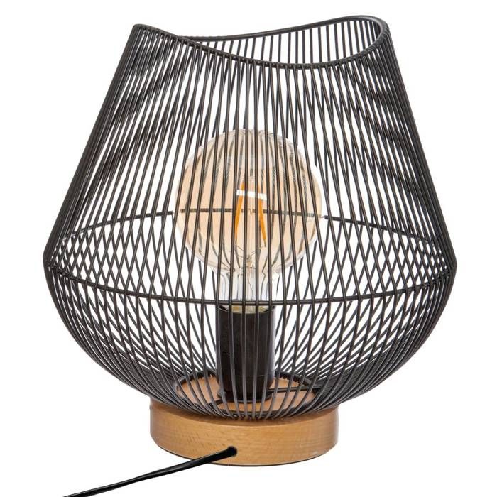 Lampe filaire "Jena" métal noir H28cm - Atmosphera createur d'interieur