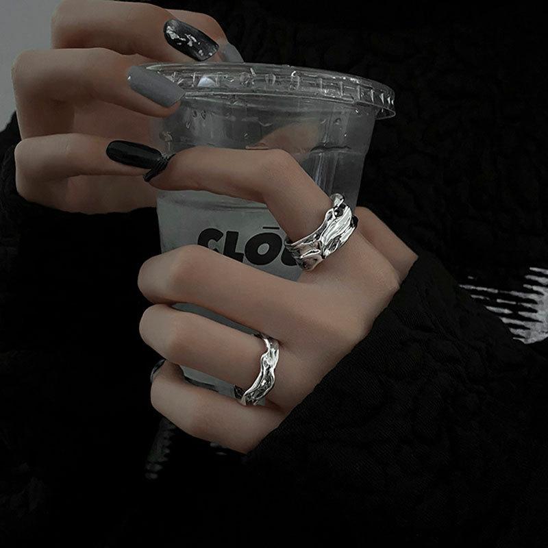 Geometric Adjustable Ring For Women With Elegant Texture Perfect For Trendy Accessories