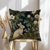 Rabbit In The Bush Pillowcase Wedding Decorative Linen Pillow Case For Home Pillow Cover 45X45(One Sides)