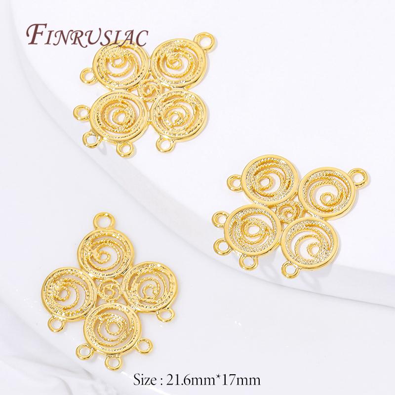 Connectors For Jewerly 18K Gold Plated Brass Connectors For Bracelets Accessories DIY Jewelry Making Supplies,Earrings Findings