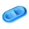 Cat Food and Water Bowl Set Ants Resistant Double Bowl Feeder Plastic Pet Dish for Kittens and Puppies