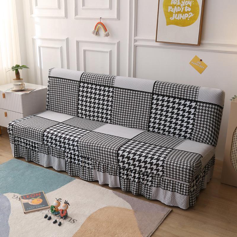 Universal Anti-slip All-Season Skirted Sofa Bed Cover for Armless and Foldable Sofas