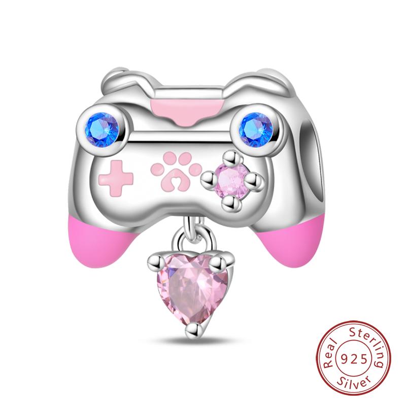 Copper Charms Beads Forever Love Heart Shaped Bow Family Charms Dangle For Bracelet Woman Diy Jewelry Gift