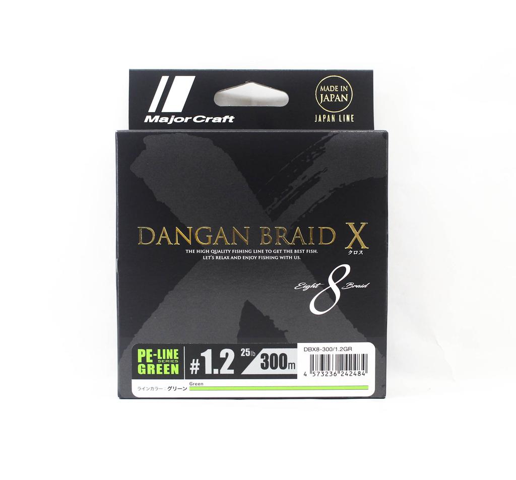 Major Craft Dangan Braid X Line X8 300m P.E 1.2 Grün DBX8-300/1.2GR (2484)