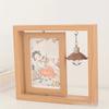 Double-Sided Wooden Picture Frame Rotate Square Flip Photo Frame Creative Hollow Commemorative Photo Frame Decoration