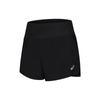 Calções Desportivos Justos com Cordão Tecido Feminino Parte de Baixo Preto 2012C627-001