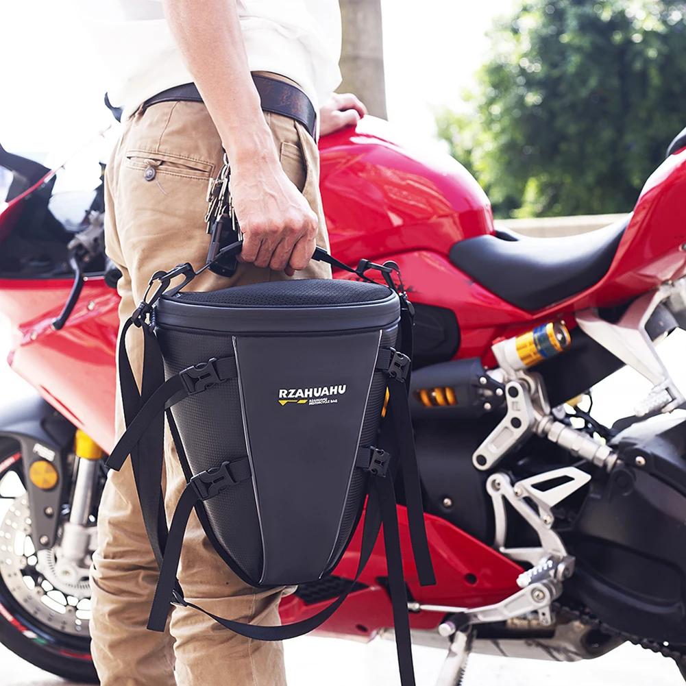 Multifunctional Crossbody Bag Large Capacity Wear Resistant Motorcycle Tail Pack Backpack for Electric Motor Car Bike Accessory