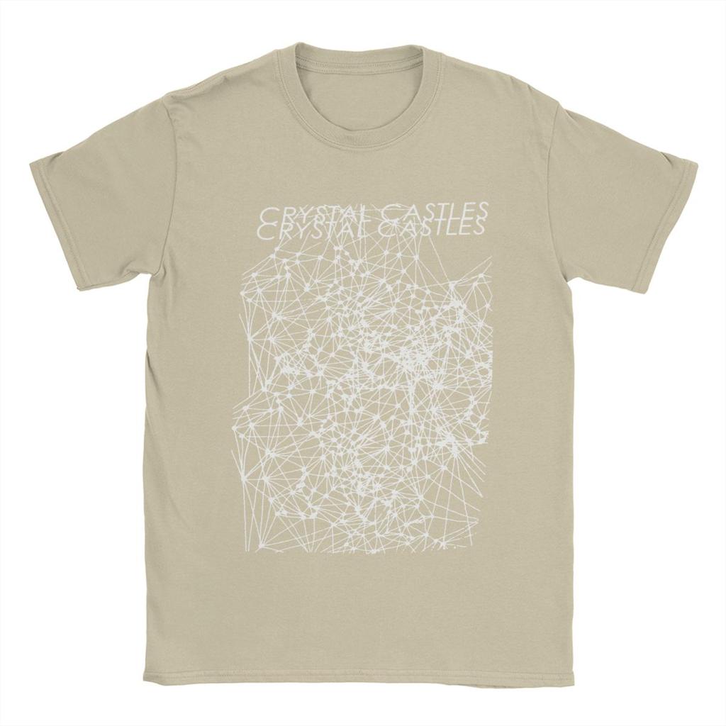 Crystal Castles Men's T Shirts Funny Tee Shirt Short Sleeve Round Neck T-Shirts Cotton Party Clothes