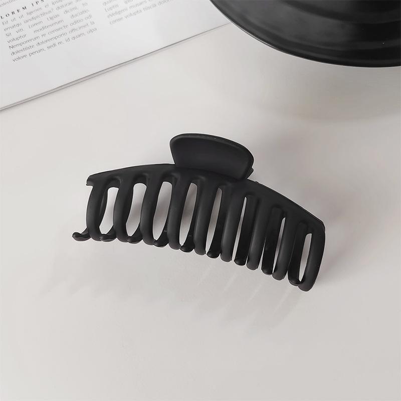 Women Elegant Black Geometric Plastic Hair Claw Lady Sweet Long Hair Holder Toothed Hair Clips Hairpins Fashion Hair Accessories