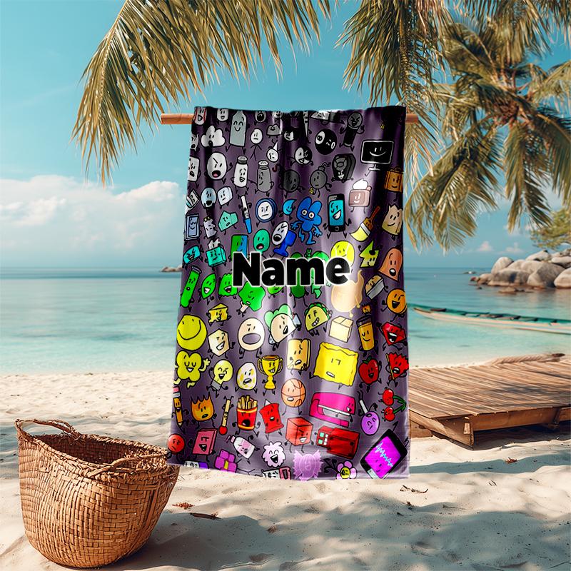 Personalized Customized Proof Beach Towel with Nanimate Insanity Pattern - Soft, Absorbent,quick-drying,perfect Swimming,camping&bathing