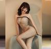 Fun Silk Stockings Crotchless Women's Sexy One-piece Net Clothing Fishing Net One-piece Socks Fun Underwear Suit