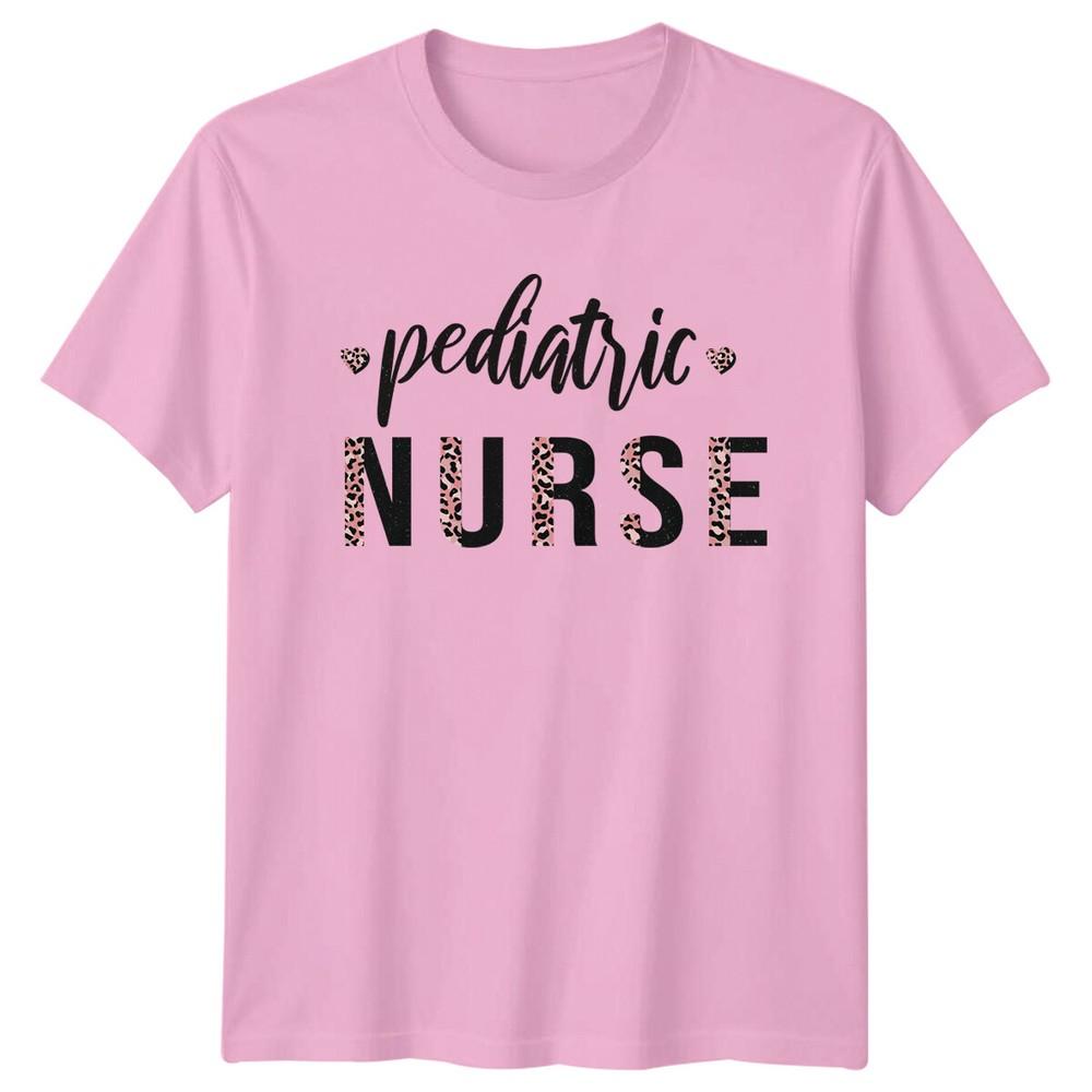 Pediatric Nurse Leopard TShirt Cute Nurse Tee Pediatric NURSE