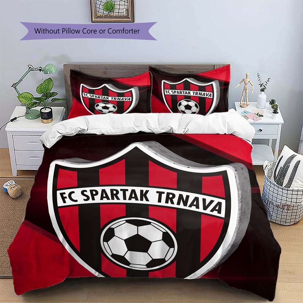 FC Spartak Trnava Pattern Bedding Home Decoration Birthday Gift (1 * duvet cover + 2 * pillowcase, without core)