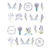 Frauen Mädchen Lavendel Wasseraufkleber Kunst Maniküre Blumenmuster Wraps Abziehbilder