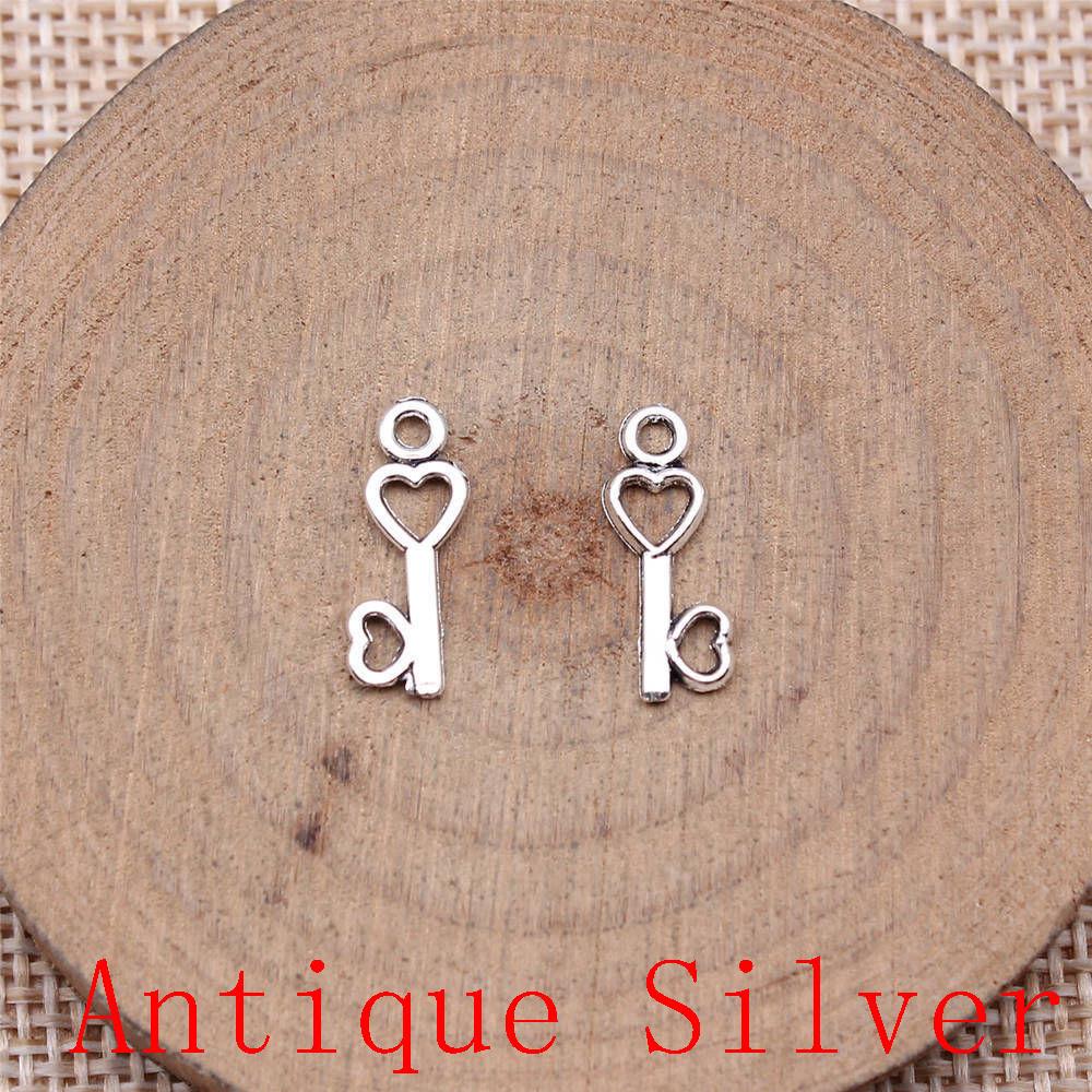 Classic Key Shaped Charms Pendant For Bracelet Necklace Jewelry Making Craft Findings
