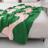 Nordic Knitted Half-Fleece Throw Blanket - Dopamine Sofa Cover for Office AC Naps (Single Size)