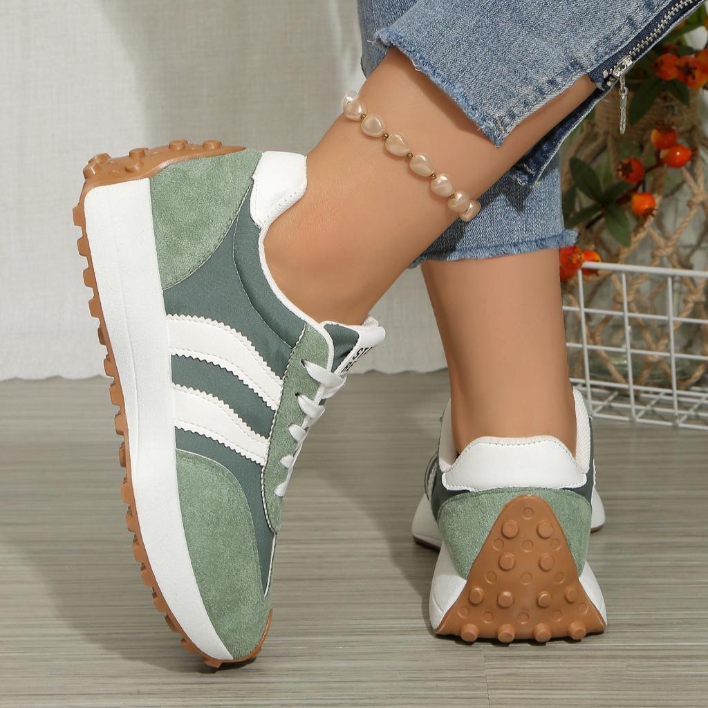 Baskets décontractées pour femme style Dad Confortables Plateforme Épaisse Chaussures de Course Antidérapantes à Lacets Respirantes Chaussures de Marche pour Femme Entraînement Baskets de Tennis