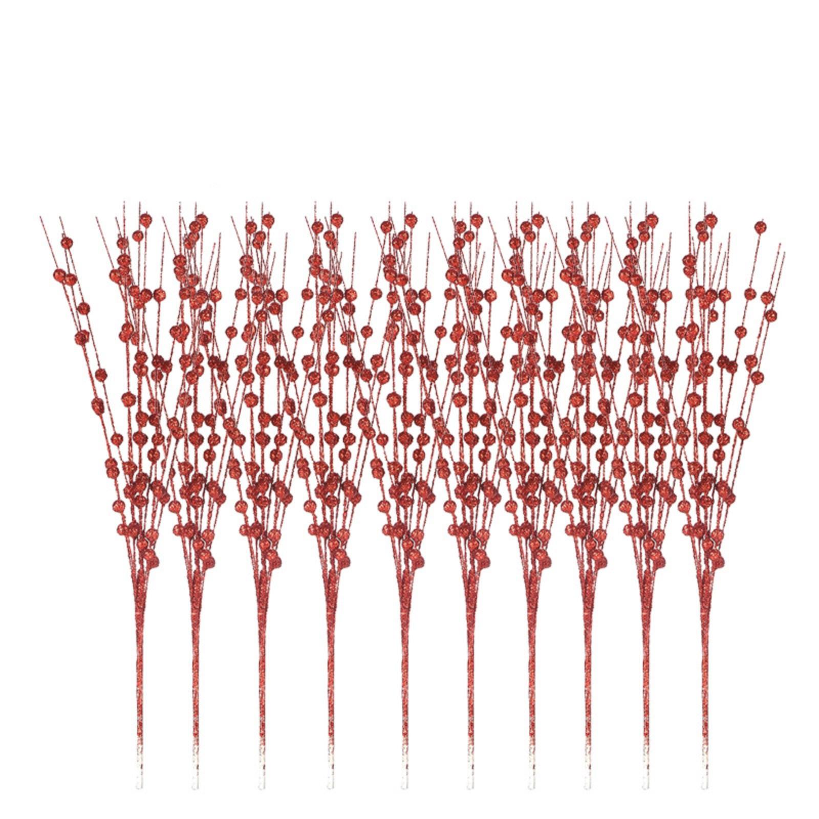 

Рождественские украшения, золотые шарики, черенки рождественской елки, аксессуары для рождественских букетов One Size красный