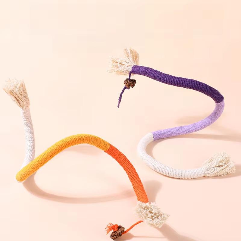 Katzen-Zahnkauspielzeug mit Silberwein-Baumwollseil, bissfestes Kätzchen-Beißspielzeug, interaktives Spiel zur Reinigung des Mundes für die Mundpflege