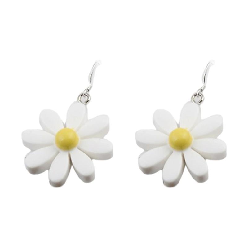 

Серьги-подвески Цветок Ромашки Милые для Фестивалей Дней Рождения Юбилеев Дня Святого Валентина Добавят Изюминку к Наряду 1