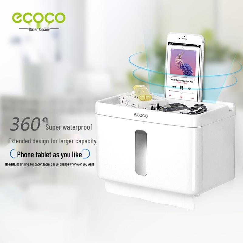 Punch-Free Waterproof Wall-Mounted Tissue & Paper Roll Holder