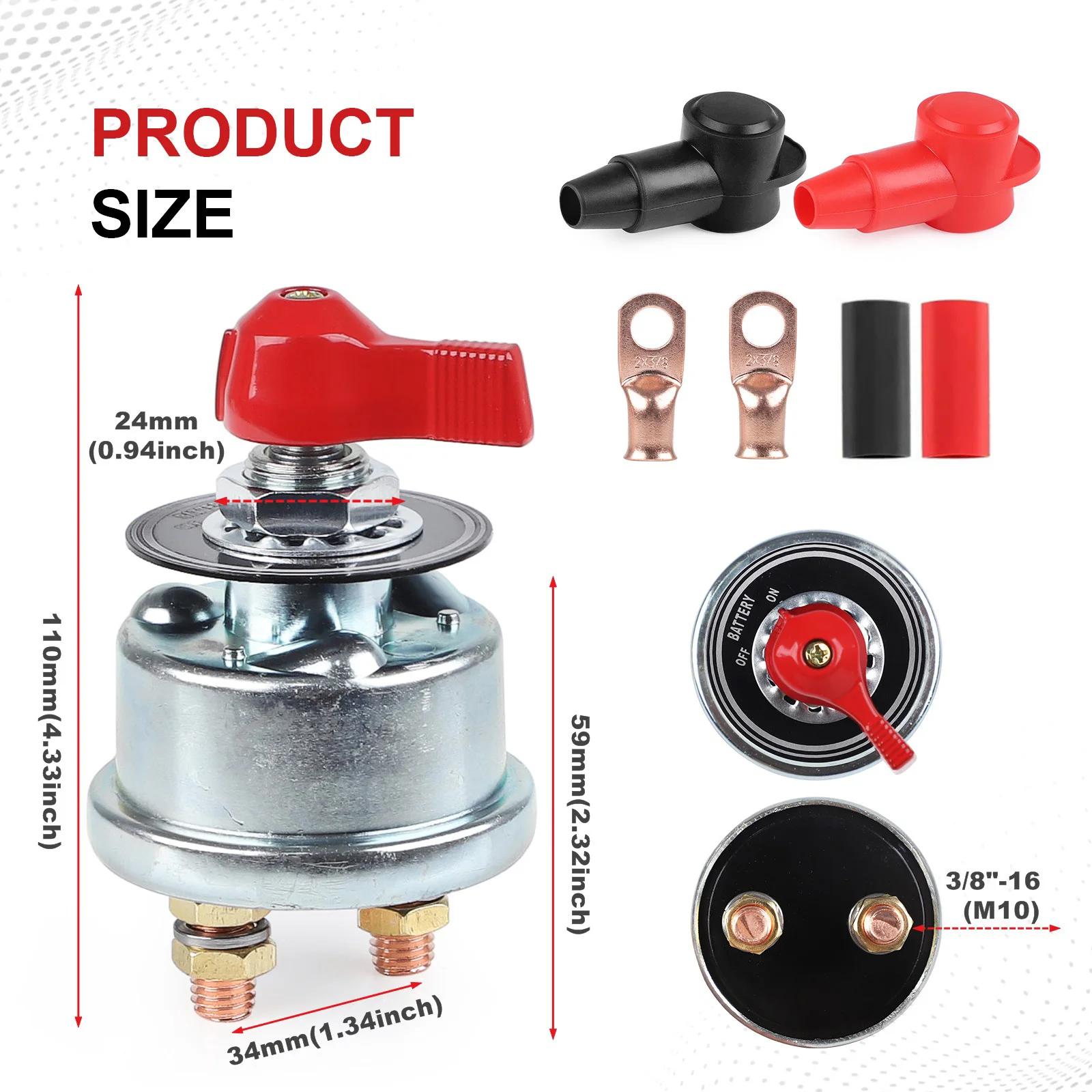 

300A High Current Master Battery Isolator Switch Kit Cut Off Isolator Switch For RVs Motorhome Boat Truck Car Accessories серебряный