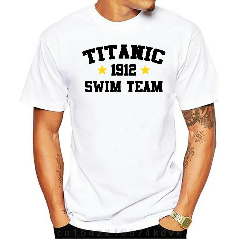 OneSee Titanic Swim Team 1912 Gift Idea Political Funny Words Printed Summer Leisure Fashion 100% cotton O-neck T-shirt