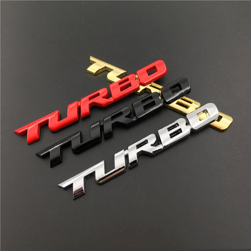 1Pcs Universal 3D Metal Letter Car Styling TURBO Boost Loading Boosting Emblem Badge Sticker Decal XXZER Auto Accessories