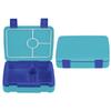 Leak-Proof Foldable Bento Box with Utensils Cute Eco-Friendly Plastic Lid 3-Compartment Lunch Box for School Work and Travel