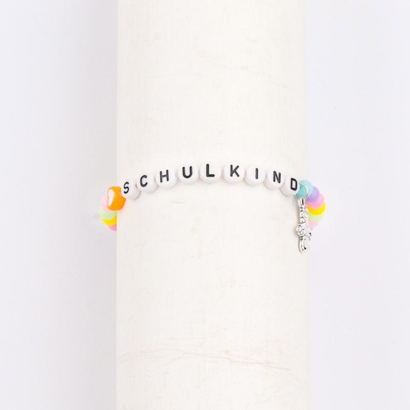 Creative Letter Bead Bracelet With/without Pendant Detail, Acrylic Design Wristlet For Teens Daily Accessories