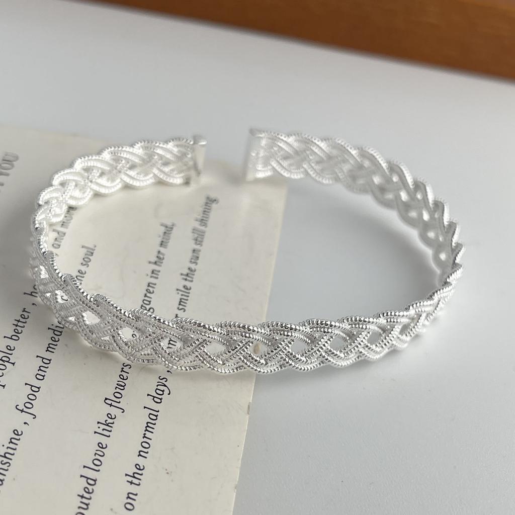 Xiaomi 100% Solid 925 Sterling Silver Retro Bracelet for Women Men Vintage Handmade White Chain Shape Bracelet Birthday Gift