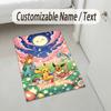Personalized Crystal Velvet Carpet,Pokémon Custom Printed Name, Plush Area Rug For Home Indoor Decor
