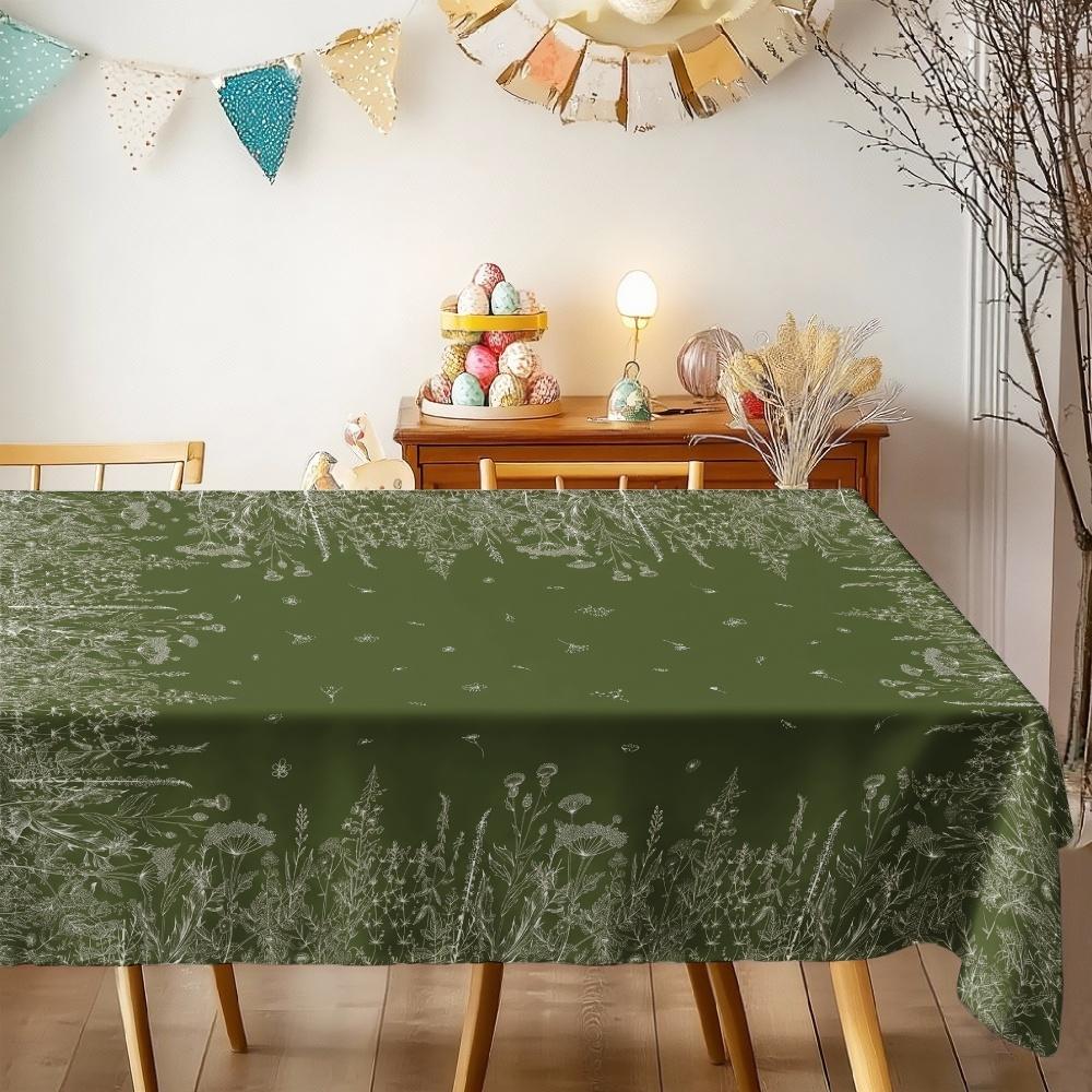 Forest Meadow Print Rectangle Table Cloth for Table Decor Kitchen Dining Waterproof Reusable Tablecloth for Table Wedding Party