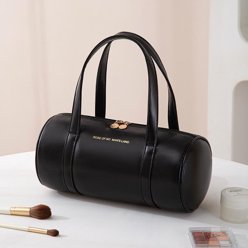 New Makeup Bag With Large Capacity And High Appearance Portable Cosmetic Storage Bag For Women Portable PU Zipper Waterproof Wash Bag