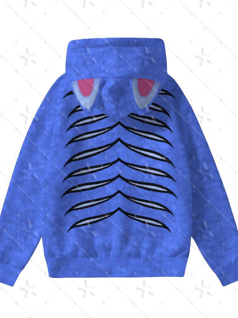 Kpop Dämonenjägerin Mädchengruppe Tigerohren Kapuzenpullover Niedliches Anime Sweatshirt