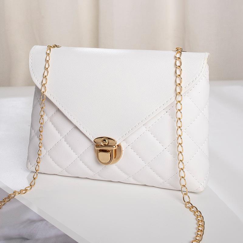 Embroidered Rhombus Chain Small Square Bag New Versatile Simple Mobile Phone Change Women's Bag