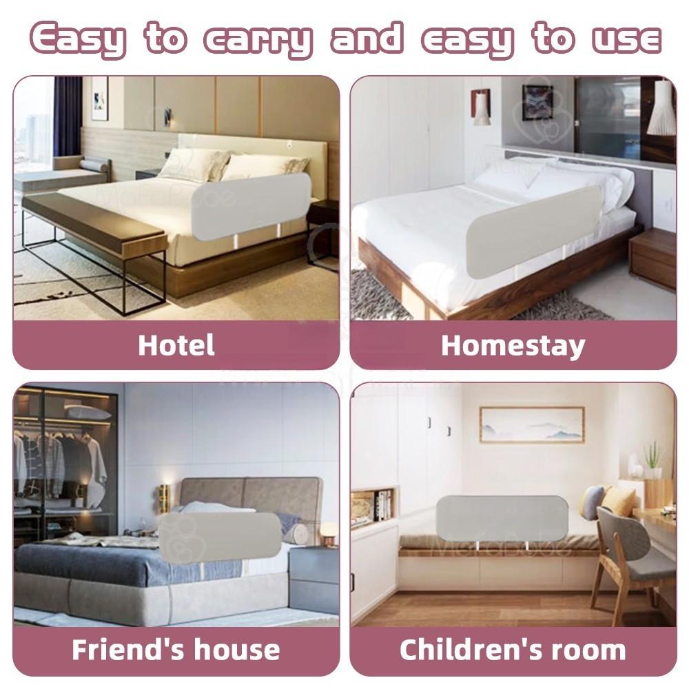 Anti-fall Guard Gate Babies Kids Safety Bed Guard Soft Foam Baby Bed Fence Home Use Foldable Portable Bed Rail