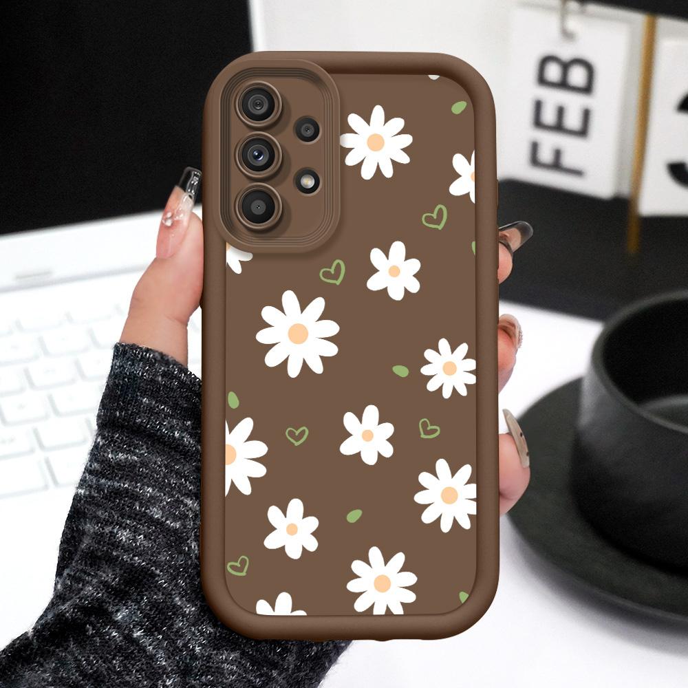 Floating Daisies Phone Case For Samsung Galaxy A54 A34 A14 A73 A53 A33 A23 A13 A72 A52 A52S A32 A22 A71 4G 5G Staircase Soft Cov
