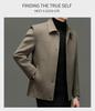 Men's Fashionable Winter Wool Jacket with Detachable Down Liner and Stand Collar