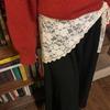 Lace Wrap Skirt Triangular Head Scarf Korean Layering Fashion Head Accessory for Teens and Youth Adult Vacation Wear