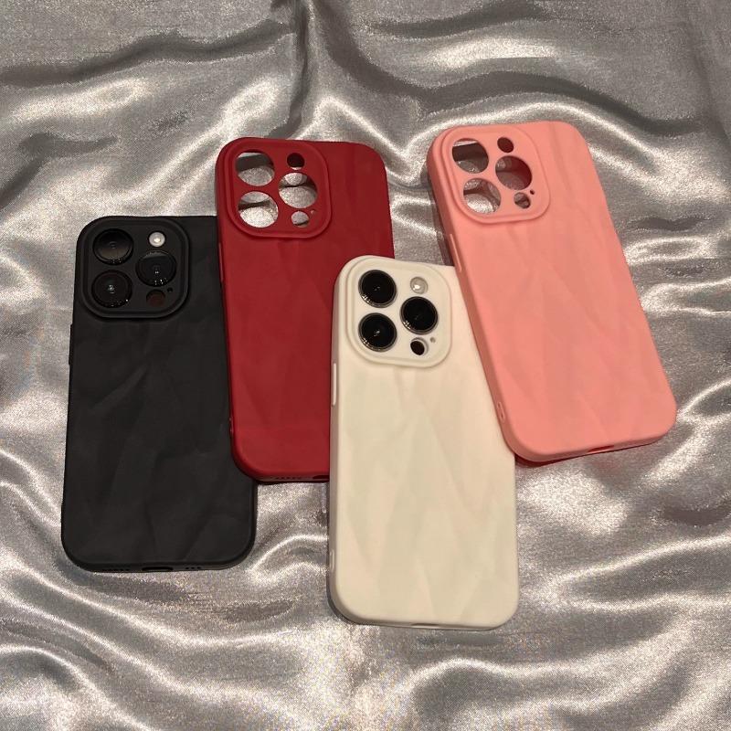 Luxury Wrinkle Matte Soft Silicone Case for iPhone 17 16 15 14 13 12 11 Pro X XR XS Max 7 8 Plus SE Shockproof TPU Full Cover