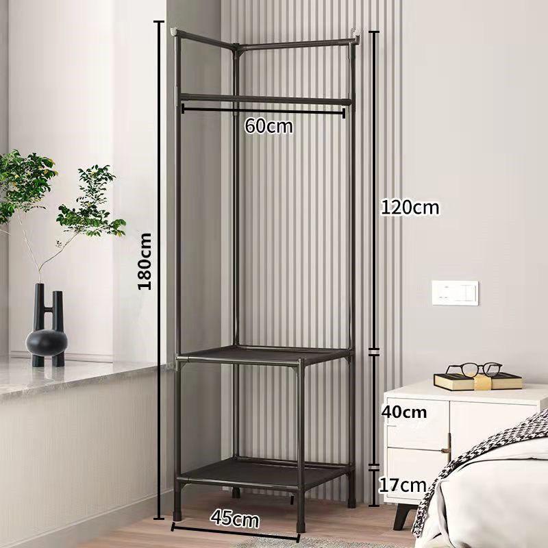 Multifunctional Corner Storage Rack for Clothes and Shoes – Detachable, Wall-Mounted Shelf for Bedroom