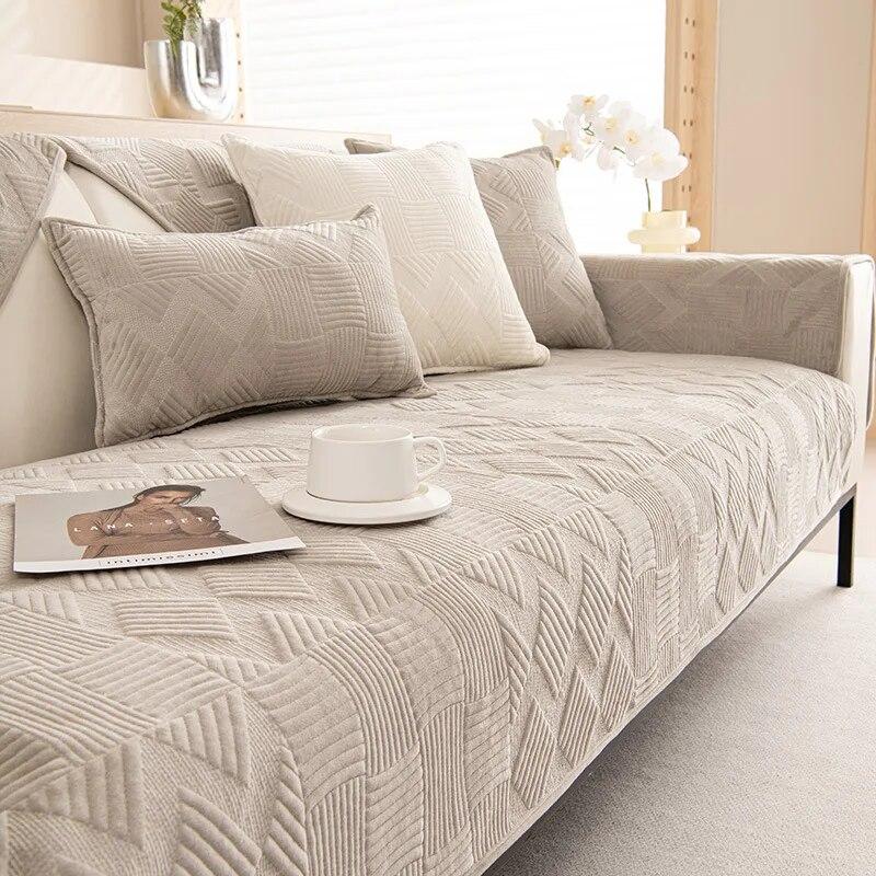 

Плюшевые чехлы для диванов с геометрическим рисунком, детские коврики для домашних животных, чехол для дивана, противоскользящая защита для дивана, однотонный чехол для дивана, подушка для гостиной 70x210cm 1pcs