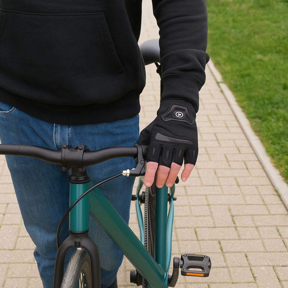 Anti Slip Cycling Gloves Wear-Resistant Half Finger Gloves Comfort Motorcycle Gloves  Gym