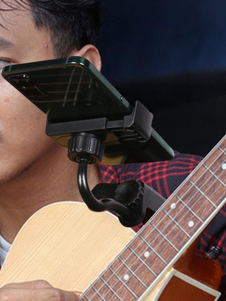 Gitarren-Handyständer Gitarrenständer Handyhalter Smartphone-Clip-Aufsatz zum Streamen Entspannen Reisen Trainieren Zuschauen