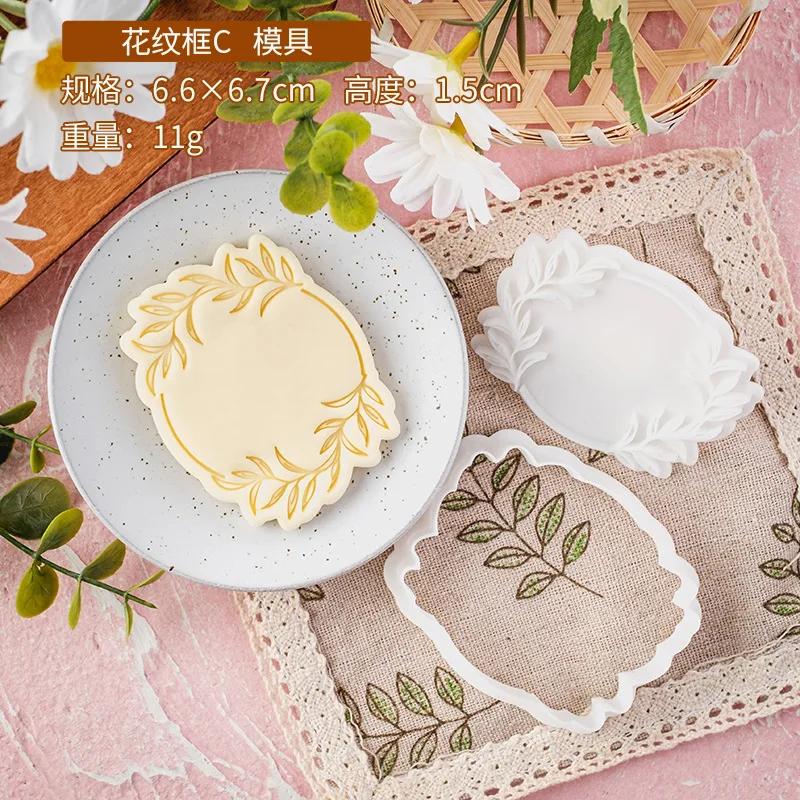Christmas Fondant Biscuit Mould Xmas English Letter Embossing Stamp Dessert Cake Decoration Acrylic Pastry Cookie Cutter Tools