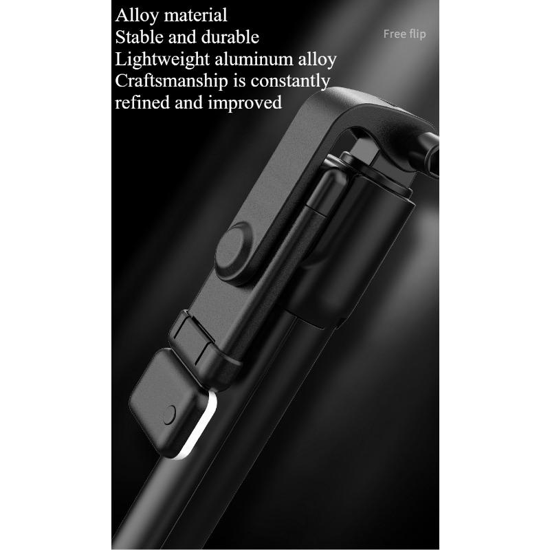 1PC R1 series mobile phone Bluetooth selfie stick fill light live broadcast shooting portable integrated telescopic tripod